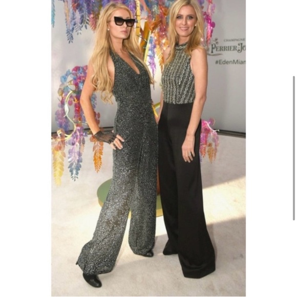 NWT Alice + Olivia Salem Halter Cowl Neck
Crystal Black Jumpsuit - Size 0 - Picture 2 of 7